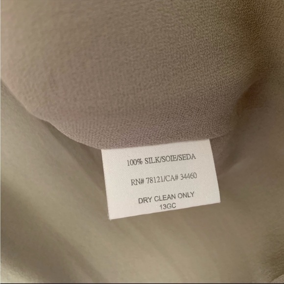 Eileen Fisher 100% Silk SlateTan/Gray Tone Open Lightweight Jacket Sz PL - Picture 4 of 6